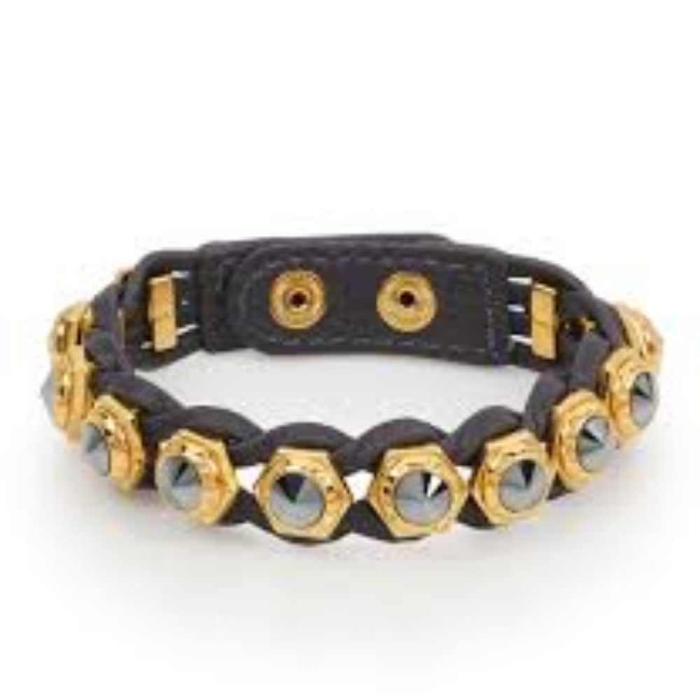Henri Bendel Rivet wrap bolt grey bracelet, NWT